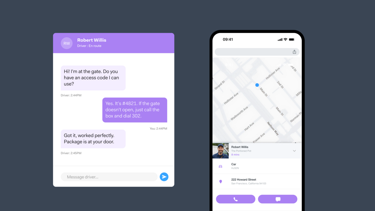 Driver & Recipient Chat