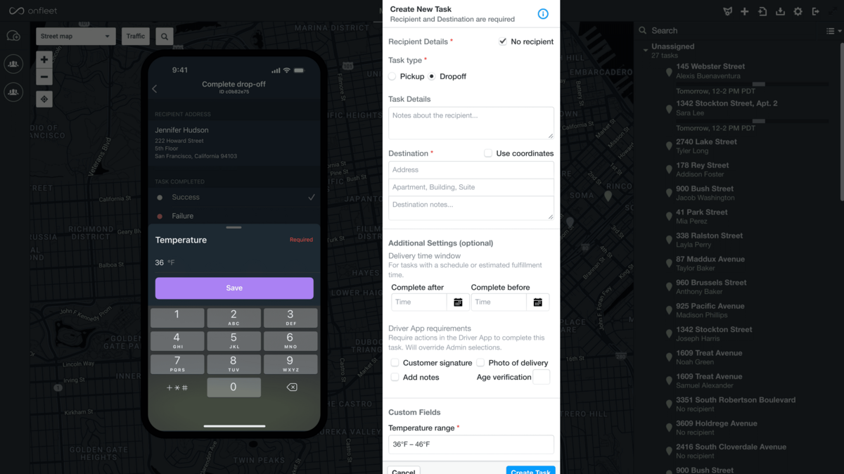 Customizable Delivery  Requirements