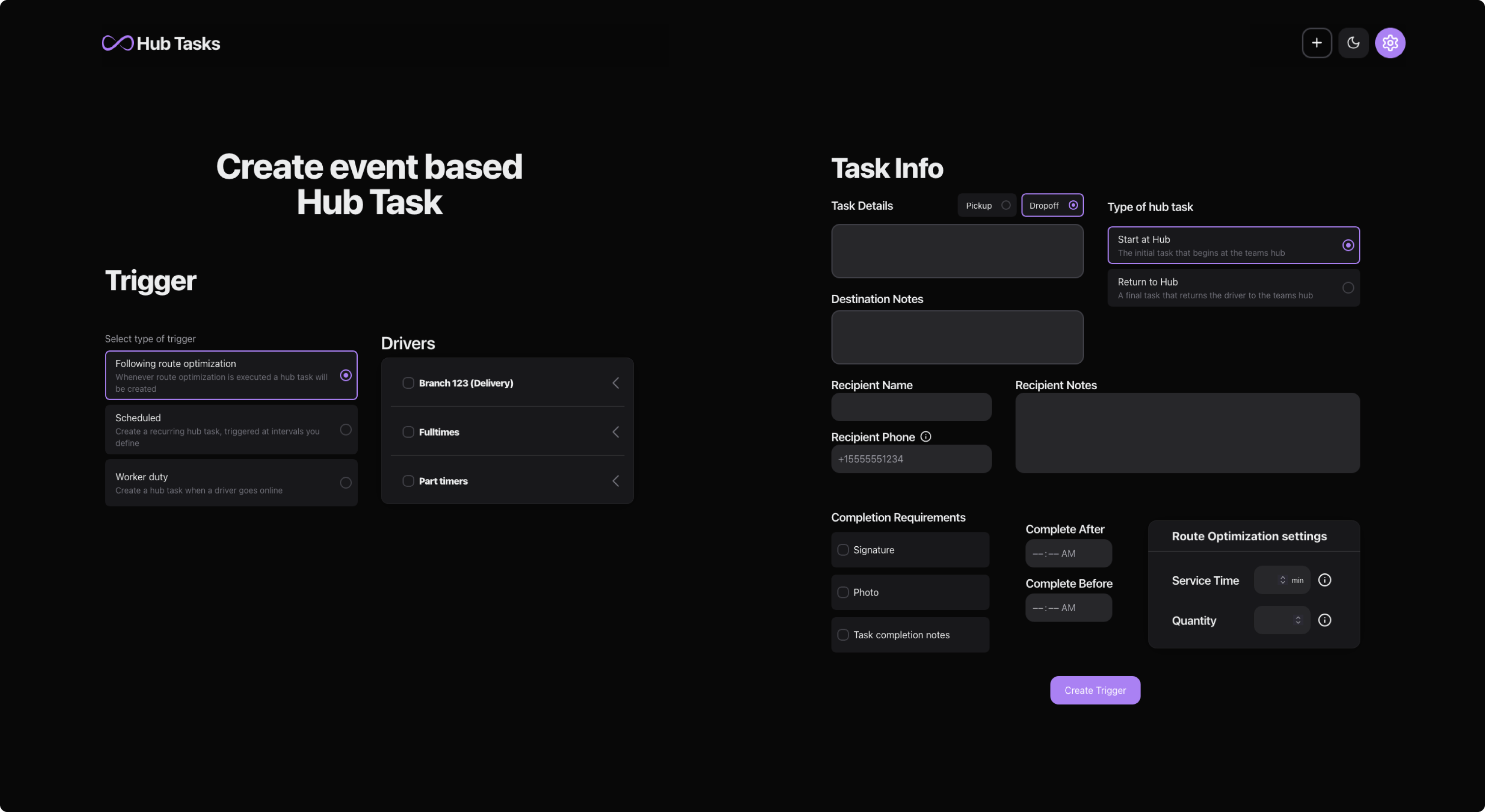 Images displaying support examples for the product