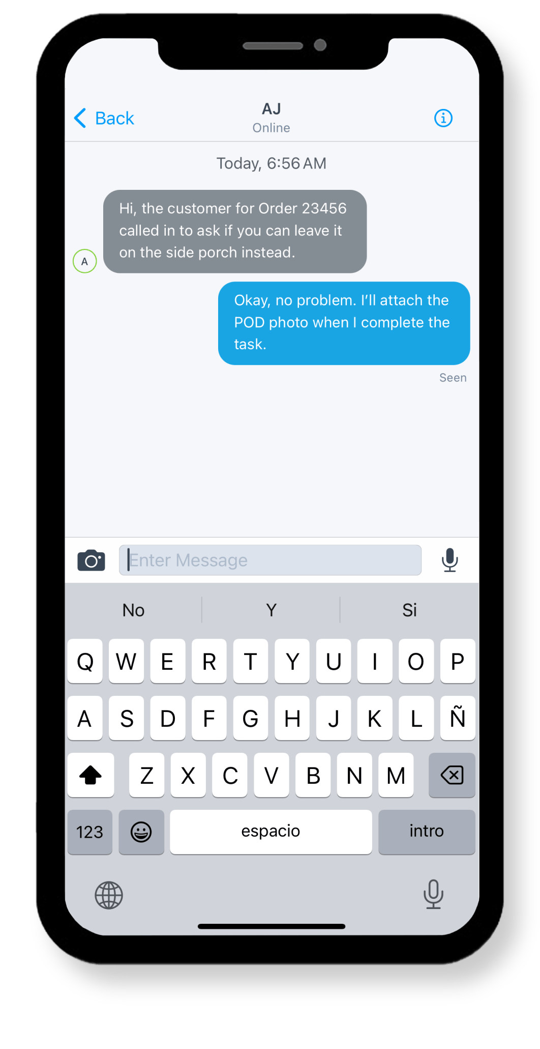 Simple and secure in-app communication